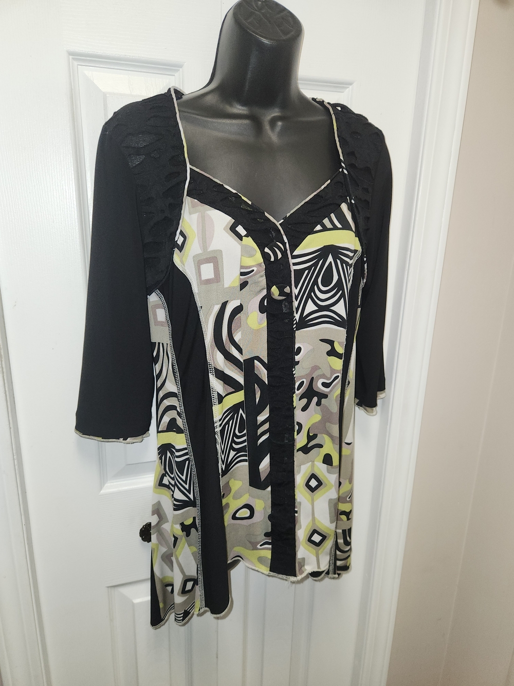 🍉Bali Black Tunic Top